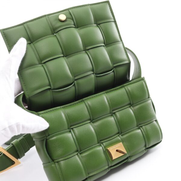 2120700143789 6 Bottega Veneta Padded Cassette Small Shoulder Bag Leather Green