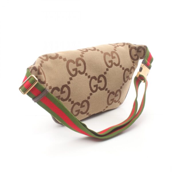 2120700150824 2 Gucci Jumbo GG Waist Bag Body Bag Leather Beige Brown