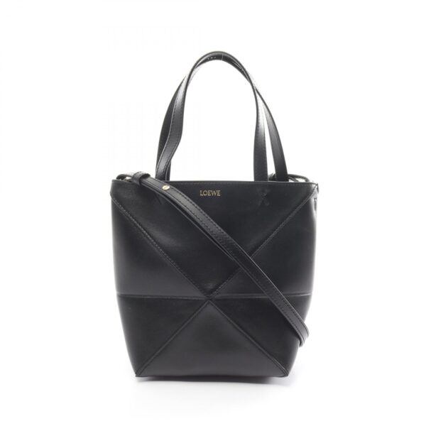 2120700154563 1 Loewe Puzzle Fold Mini Handbag Leather Black