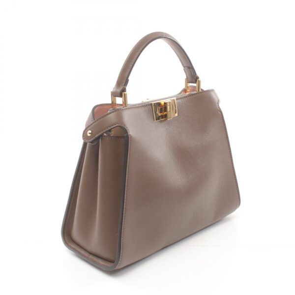 2120700155164 2 Fendi Peekaboo Essential Handbag Leather Brown