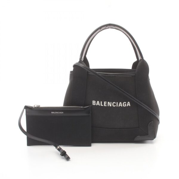 2120700156994 1 Balenciaga Navy Hippo XS Handbag Leather Black