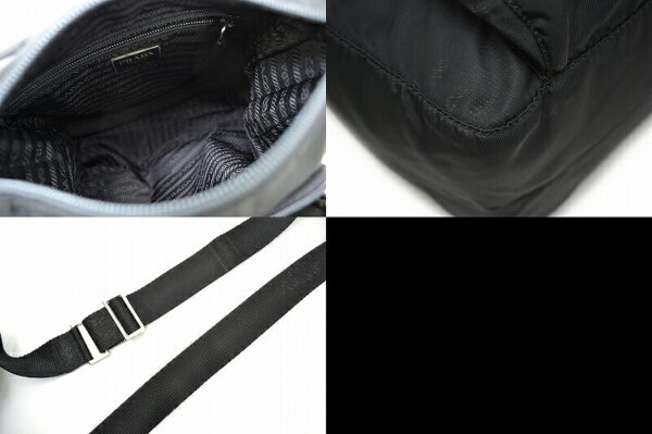 21440186 2 Prada Nylon Shoulder Bag Black