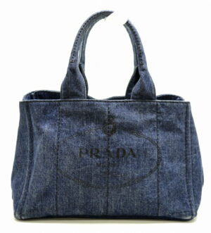 21480021 Loewe Amazona 44 Handbag Leather Jacquard Navy