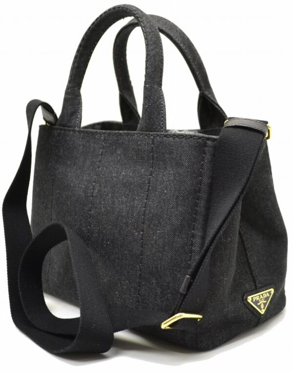 21560736 1 Prada CANAPA Tote Bag Denim Black