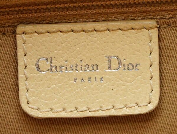 21601584 8 Christian Dior Trotter Floral Handbag Leather White Beige