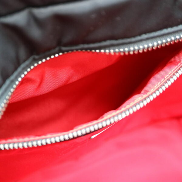 2166 9 Prada Tesuto Tote Bag 2WAY Nylon Leather Black Red