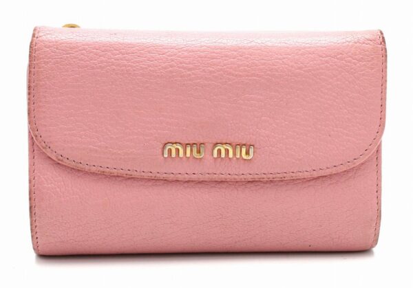 21660260 Miu Miu Wallet Leather Pink