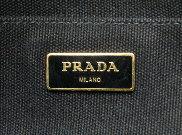 21661500 8 Prada CANAPA 2way Tote Bag Denim Black