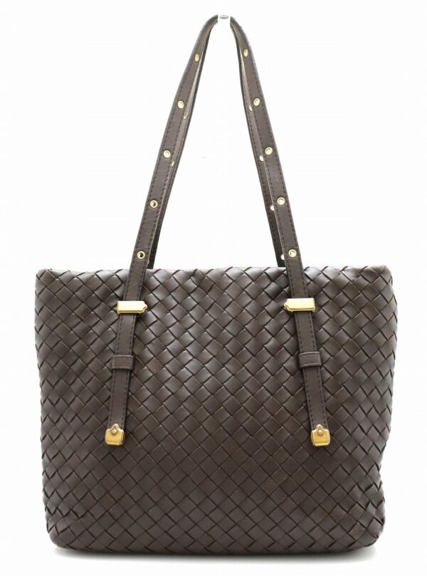 21730307 Bottega Veneta Intrecciato Tote Bag Shoulder Bag Brown Tea