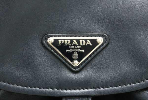 21730932 8 Prada Backpack Soft Calf Leather Navy Blue