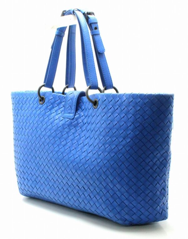 21730942 1 Bottega Veneta Intrecciato Tote Bag Leather Blue