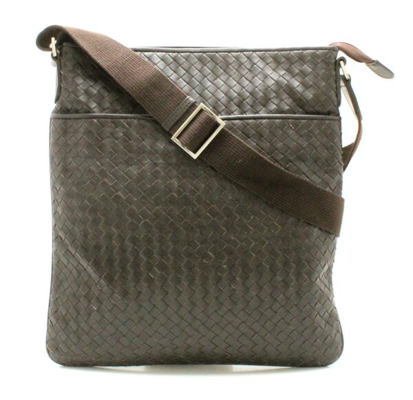 21730953 Bottega Veneta Intrecciato Shoulder Bag Brown