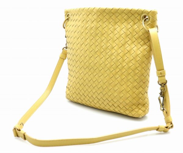 21731034 1 Bottega Veneta Intrecciato Shoulder Bag Smoky Yellow