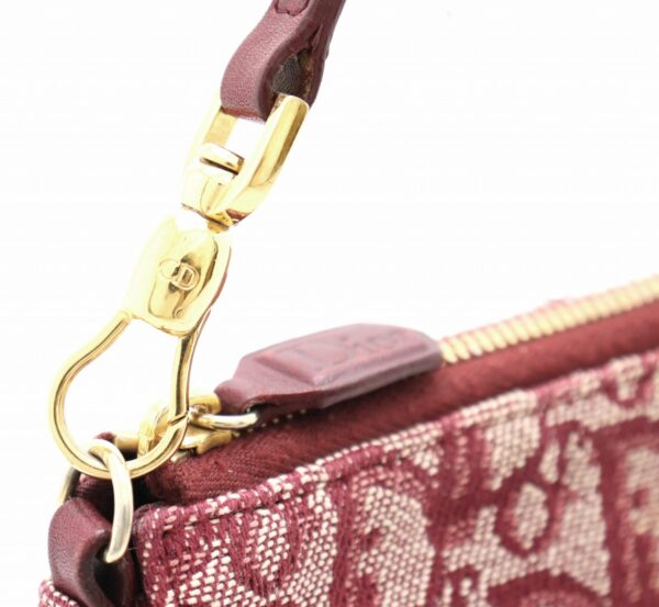 21741213 6 Christian Dior Trotter Saddle Bag Semi Shoulder Leather Bordeaux