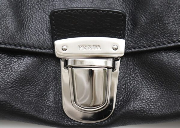 21741221 8 Prada Business Briefcase Saffiano Leather Black Brown