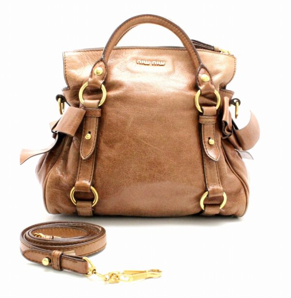 21751050 Miu Miu Crossbody Bag Leather Brown