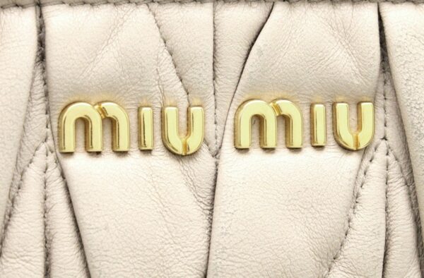 21751058 8 Miu Miu Shoulder Bag Leather Beige