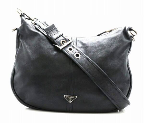 21751083 Prada Shoulder Bag Leather Black