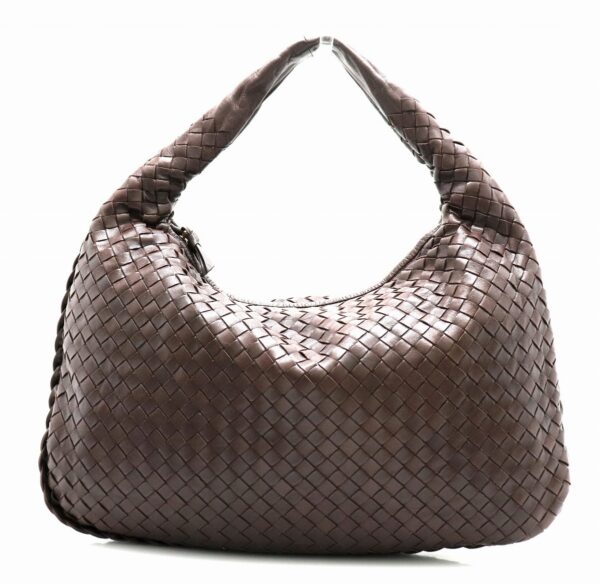 21751251 Bottega Veneta Intrecciato Hobo Shoulder Bag Leather Brown Tea