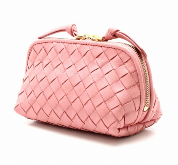 21760543 1 Bottega Veneta Intrecciato Pouch Cosmetic Pouch Accessory Case Pink