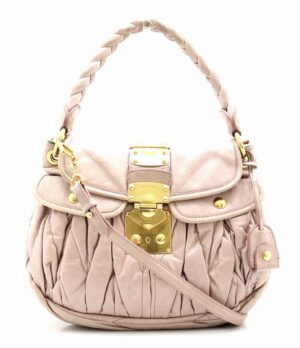 21761793 Prada Leather Nylon Mini 2way Shoulder Bag Yellow Brown