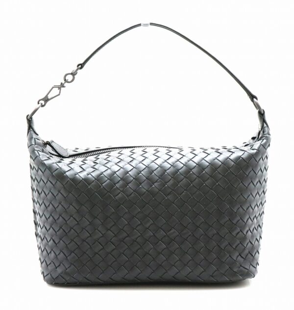 21761805 Bottega Veneta Intrecciato Handbag Leather Black