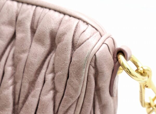 21761807 7 Miu Miu Shoulder Bag Leather Smoky Pink