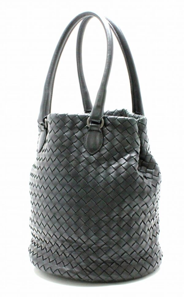 21761839 1 Bottega Veneta Intrecciato Leather Handbag Black