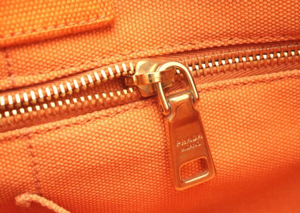 21770683 5 Prada Canapa Mini Canapa Tote Bag Handbag 2WAY Shoulder Bag Papaya Orange