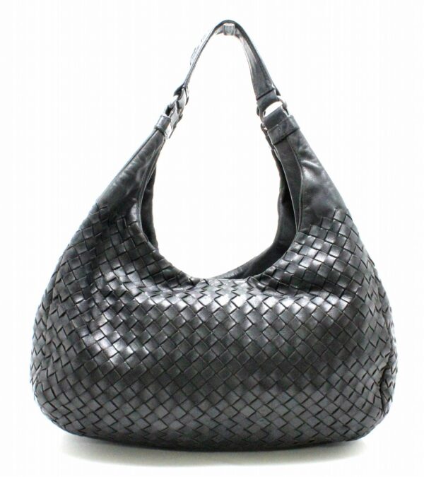 21771165 Bottega Veneta Intrecciato Shoulder Bag Handbag Shoulder Black