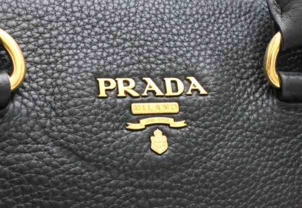 21771406 8 Prada Vitello Phenix Shoulder Bag 2WAY Leather Nero Black