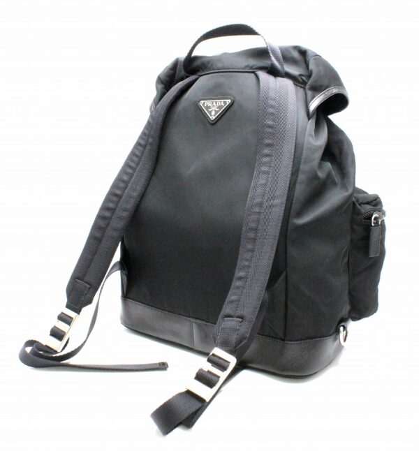 21781923 1 Prada Nylon Viaggio Leather Backpack Rucksack Nero Black