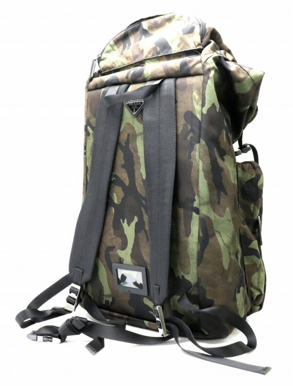 21790313 1 Prada Backpack Rucksack Daypack Camouflage Nylon Black Green Brown