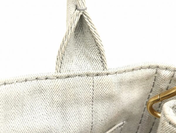 21790810 6 Prada Canapa Tote Bag Handbag Shoulder Denim Bianco