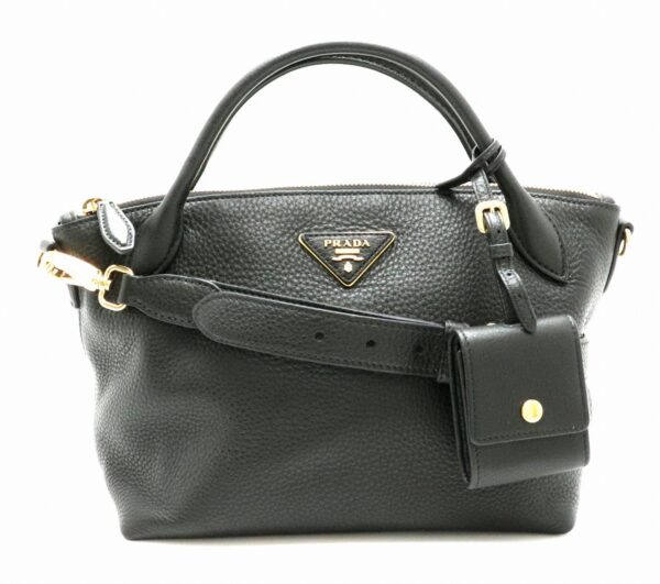 21791303 Prada Handbag 2WAY Shoulder Bag Leather Nero Black