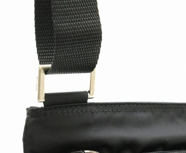 21800229 6 Prada Shoulder Bag Nylon Leather Black