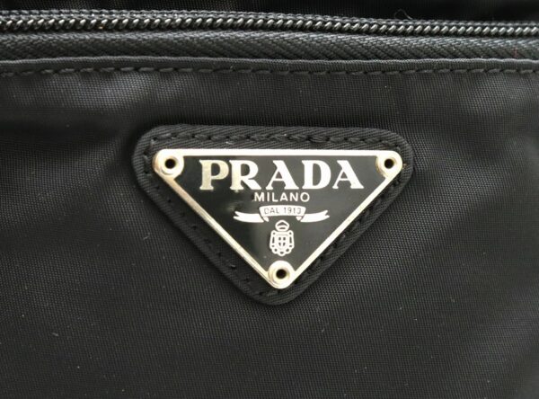 21800229 7 Prada Shoulder Bag Nylon Leather Black