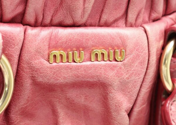 21800880 8 Miu Miu Shoulder Bag Leather Pink