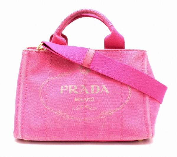 21800884 Prada Canapa Mini Canapa Tote Bag 2WAY Shoulder Bag Pink