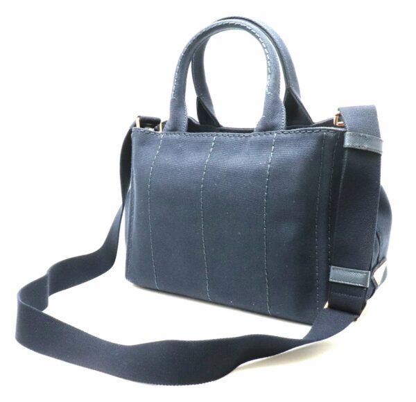 21801354 1 Prada Canapa Tote Bag Handbag Shoulder Denim Baltico Navy Blue