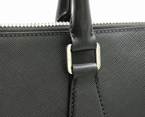 21810295 6 Prada Saffiano Travel Tote Bag Handbag Embossed Leather Nero Black