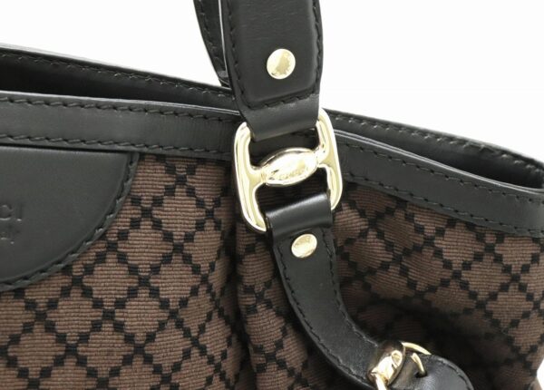 21810318 6 Gucci Diamante Leather 2way Crossbody Tote Bag Brown