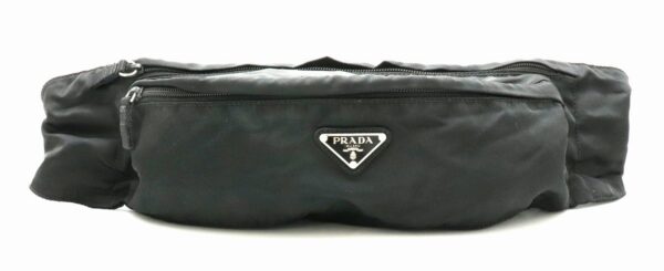 21810815 Prada Waist Pouch Waist Bag Hip Bag Nylon Nero Black