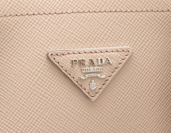 21820271 8 Prada Saffiano Handbag Tote Bag Embossed Leather Pink Beige