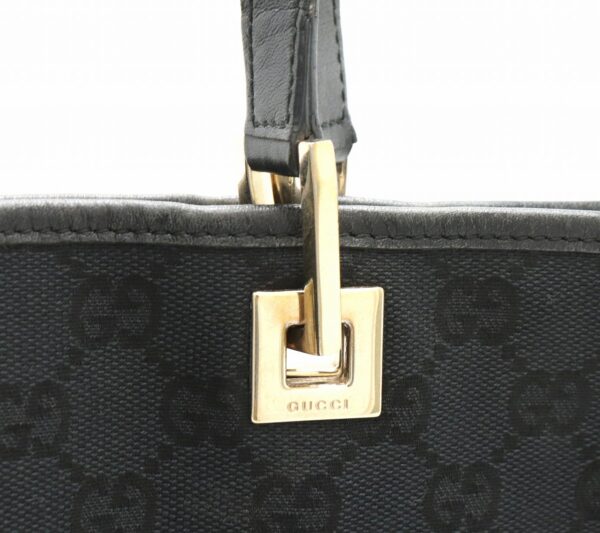 21821518 6 Gucci GG Bucket Tote Bag Leather Black