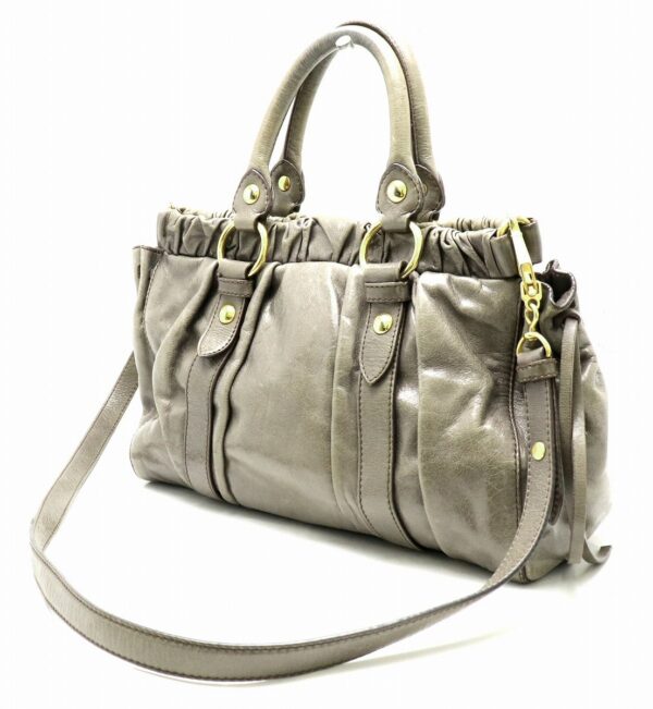 21821522 1 Miu Miu Shoulder Bag Leather Gray