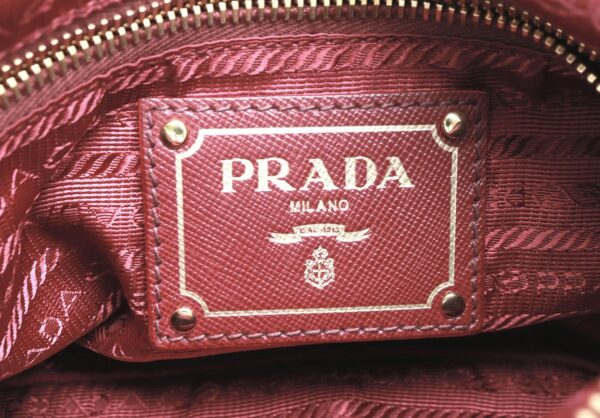 21830416 8 Prada Nylon Shoulder Bag Leather Porpora Wine Red