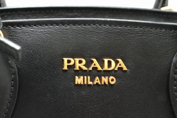 21850209 8 Prada Esplanade Tote Bag Handbag 2WAY Shoulder Bag Saffiano Leather Black