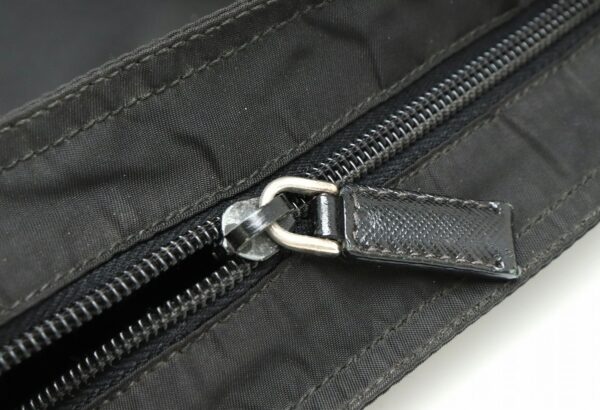 21850714 5 Prada Shoulder Bag Diagonal Nylon Leather Nero Black