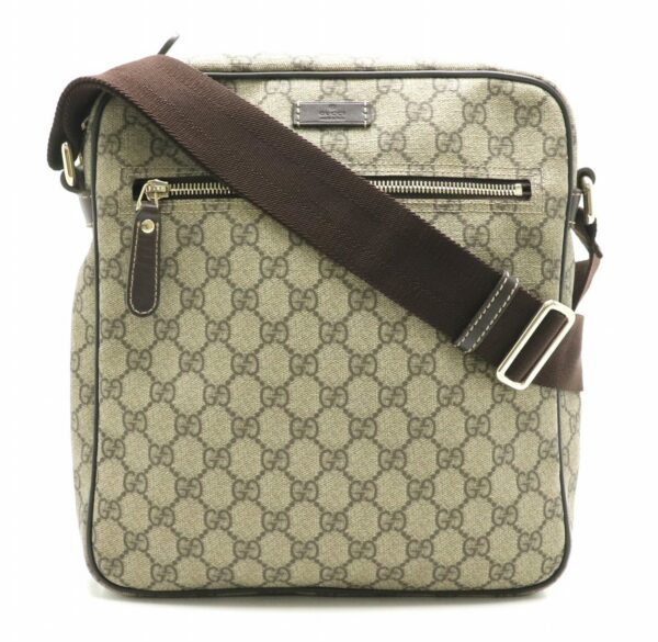 21860109 Gucci GG Supreme GG Shoulder Bag Khaki Beige Brown